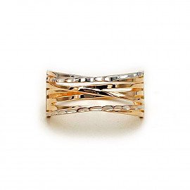 Золотое кольцо в красном с белым цвете 01-200929563