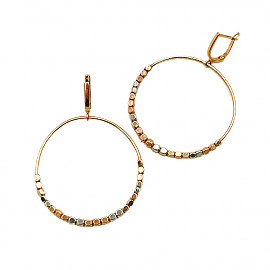 Серьги из красного с белым золота 01-200155464