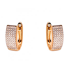 Сережки з золота з цирконом 01-200191464