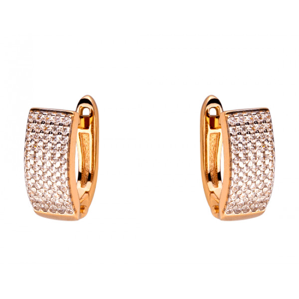 Сережки з золота з цирконом