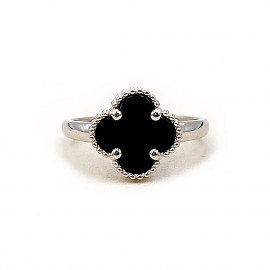 Кольцо из золота с цирконом «Клевер» 01-200799764