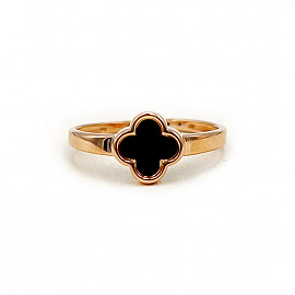 Каблучка з золота у червоному кольорі з цирконом 01-200799864