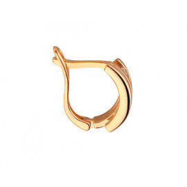 Серьги из красного золота с цирконом