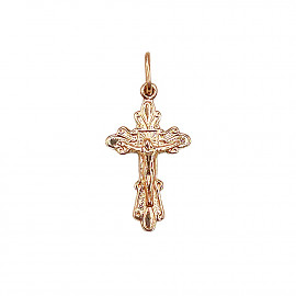 Хрестик з золота у червоному кольорі 01-200814165