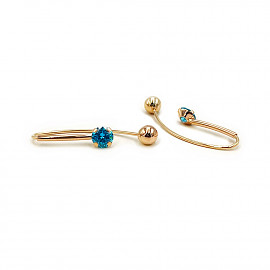 Серьги из золота в красном цвете с цирконом 01-200817665