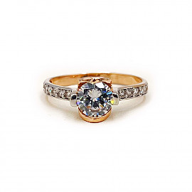 Золотое кольцо с цирконом 01-200819865