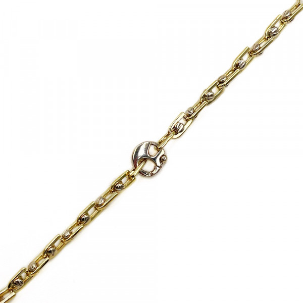 Ланцюг з жовтого з білим золота