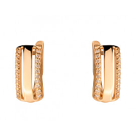 Сережки з золота з цирконом 01-200137466