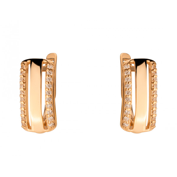 Сережки з золота з цирконом