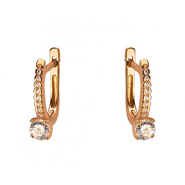 Сережки з золота з цирконом 01-200202566