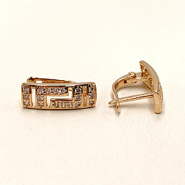Серьги из золота с цирконом 01-200410466