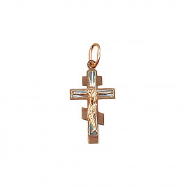 Золотий хрестик у червоному з білим кольорі 01-200793966