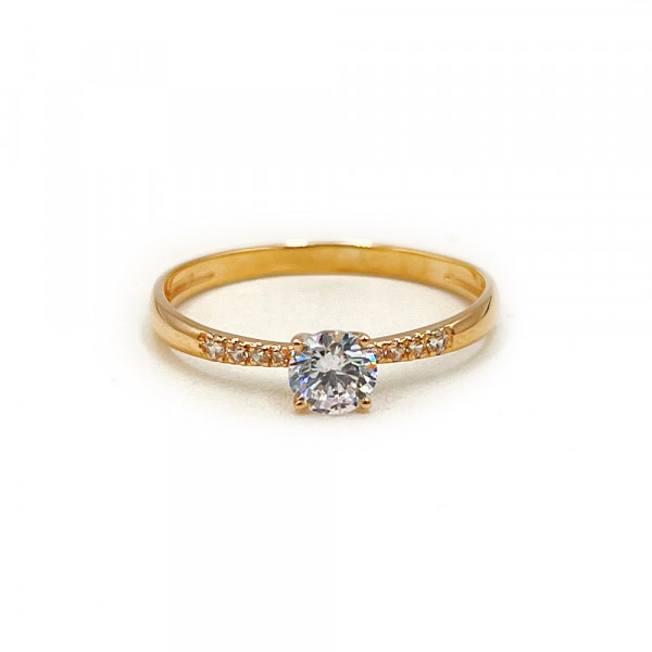 Кольцо из золота с цирконом