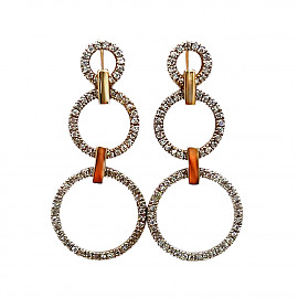 Золоті сережки з цирконом 01-200135167