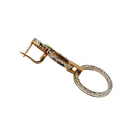 Золоті сережки з цирконом