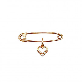 Булавка из золота с цирконом 01-200200067