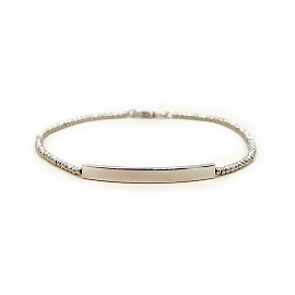 Золотий браслет білого кольору 01-200279467