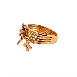 Кольцо из красного с белым золота