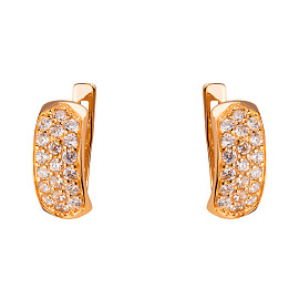 Сережки з золота з цирконом 01-200343567
