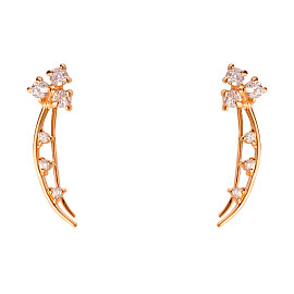 Серьги из золота в красном цвете с цирконом 01-200355567