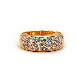 Кольцо из золота в красном цвете с цирконом 01-200757367