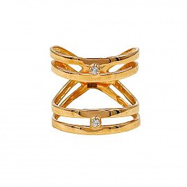 Каблучка з золота з цирконом 01-200878367