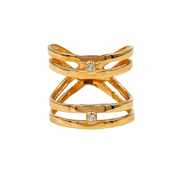 Каблучка з золота з цирконом