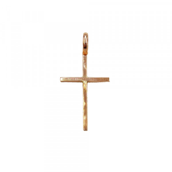 Хрестик з червоного золота