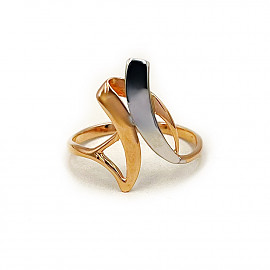 Кольцо из золота в красном с белым цвете 01-200905067