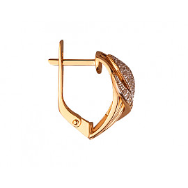 Сережки з золота з цирконом