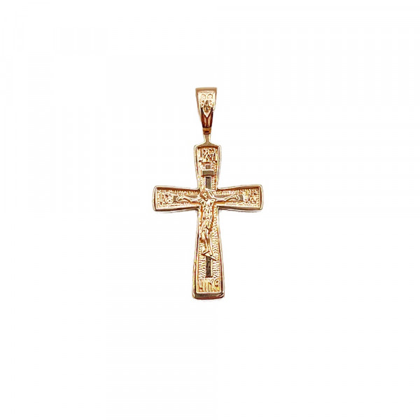 Крестик из золота красного цвета