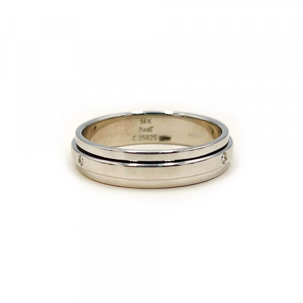 Обручка з золота з жовтими діамантами