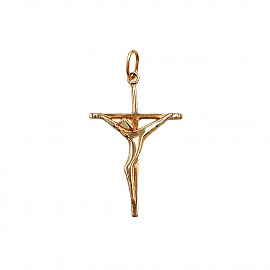 Хрестик з золота у червоному кольорі 01-200145469