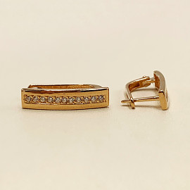 Серьги из золота в красном цвете с цирконом 01-200246969