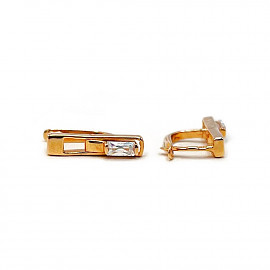 Серьги из красного с белым золота с цирконом 01-200779969