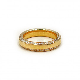 Каблучка з жовтого золота з жовтими діамантами 01-200893369