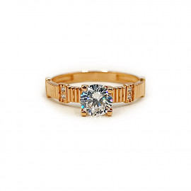 Каблучка з золота з цирконом 01-200894369