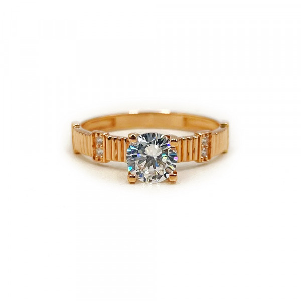 Каблучка з золота з цирконом