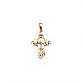 Золотой крестик с цирконом 01-200929569