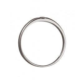 Золотое кольцо в белом цвете с желтым бриллиантом