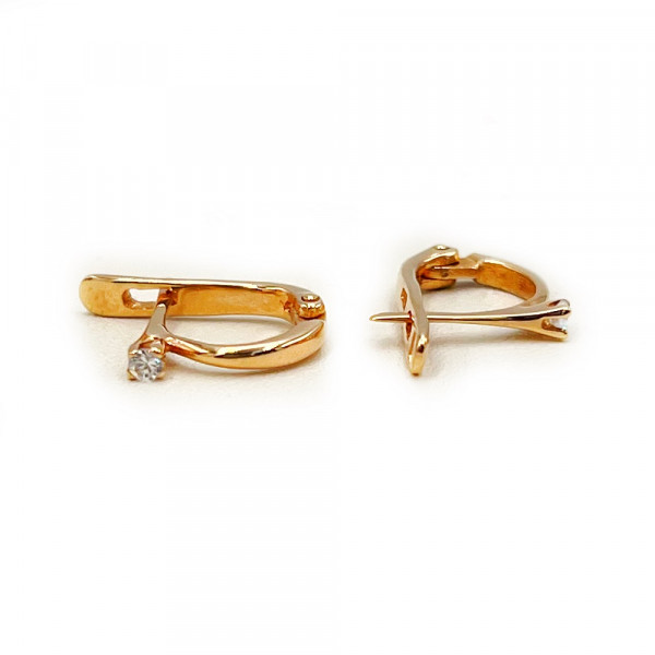 Серьги из золота с цирконом