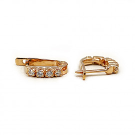 Серьги из золота с цирконом 01-200435470