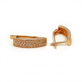 Золоті сережки з цирконом 01-200784270