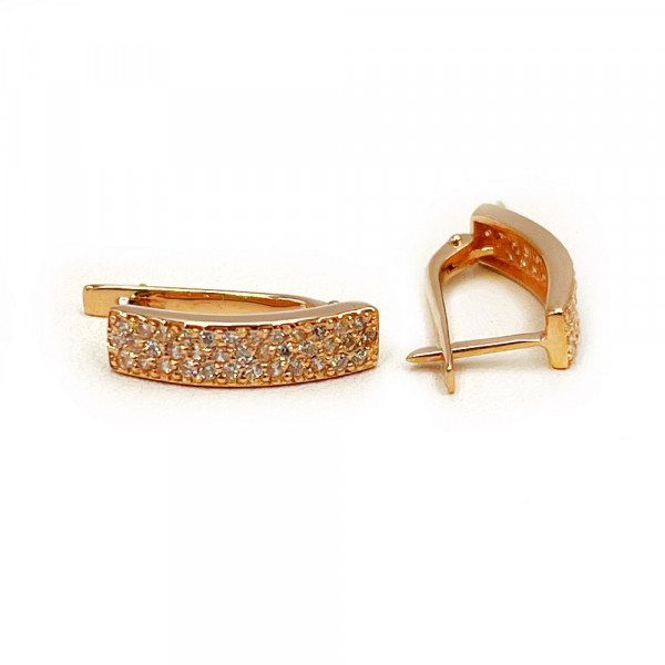 Золоті сережки з цирконом