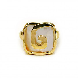 Золотое кольцо желтого цвета с цирконом 01-200865570