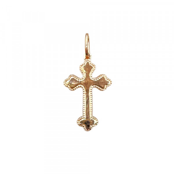 Хрестик з червоного золота