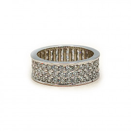 Кольцо из белого золота с цирконом 01-200916070