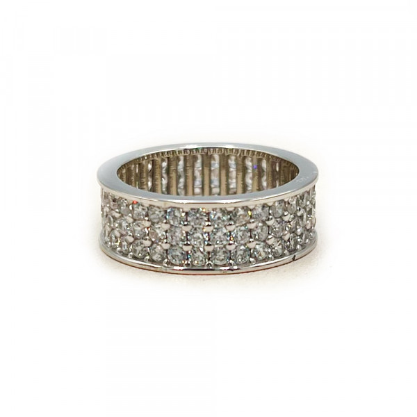 Кольцо из белого золота с цирконом