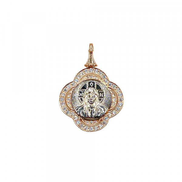 Золотой кулон с цирконом