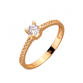 Золотое кольцо с цирконом 01-200087371